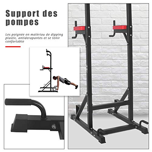 ISE 5in1 Power Tower Workout Dip Station