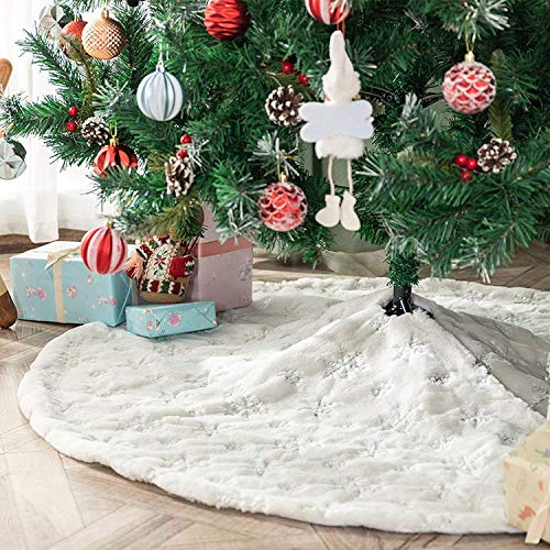Bianco Gonne per Alberi di Natale (Argento, 78CM)