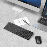 Kit Tastiera e Mouse Wireless 2.4GHz con Ricevitore USB, Tastiera Layout Italiano per Windows 7/8/10,XP,Vista, Ultra Sottile, con Tastierino Numerico, Portatile (Nero)