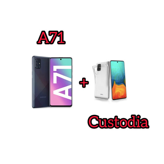 Samsung Galaxy A71 Smartphone + Cover SBS A71 Trasparente Inclusa - Eccomi OnLine