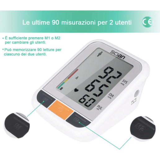 Misuratore Pressione Sanguigna Sfigmomanometro Automatico da Braccio LD-533 - Eccomi OnLine