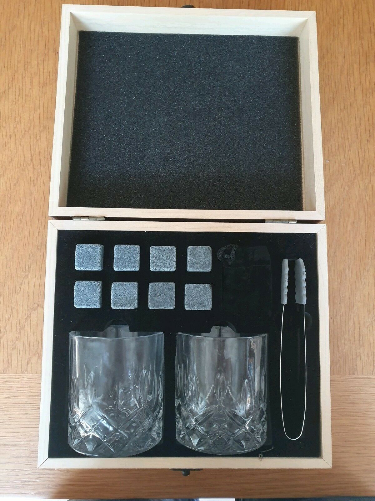 BICCHIERI Di Cristallo Whisky scozzese, whisky stones, Pinze & Gift Box Set- mostra il titolo originale - Eccomi OnLine